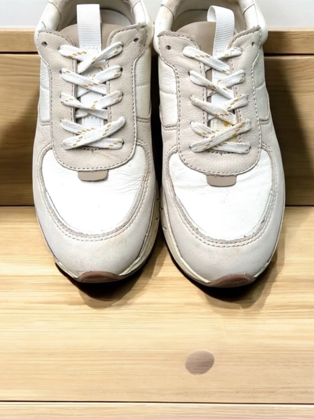 Madewell Kickoff Trainer Sneaker in Antique Cream Women’s Size 5 1/2
